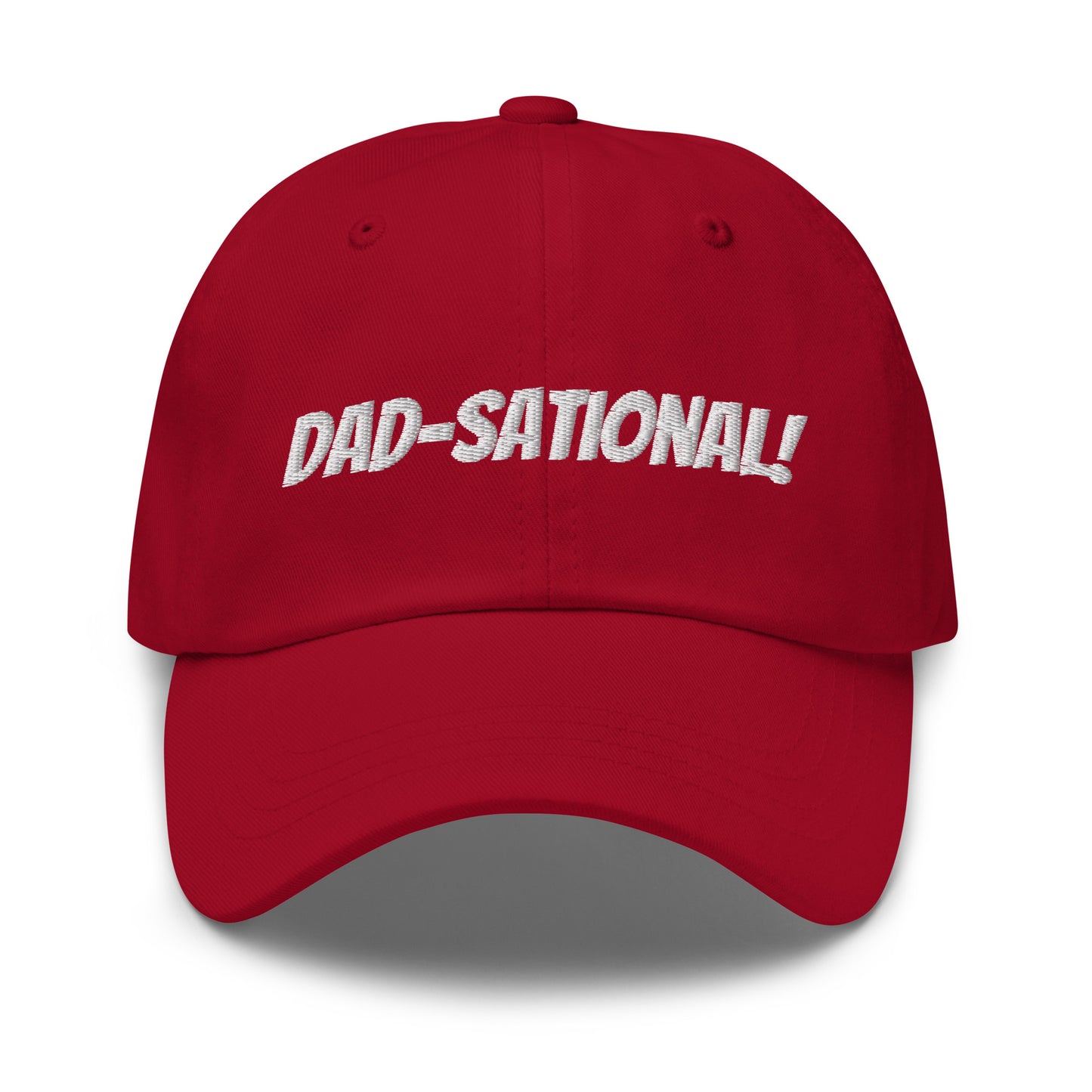 DAD-SATIONAL Navy Blue|Cranberry Red/White Hat