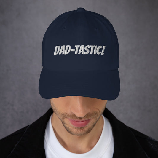 DAD-TASTIC Navy Blue|Cranberry Red/White Hat