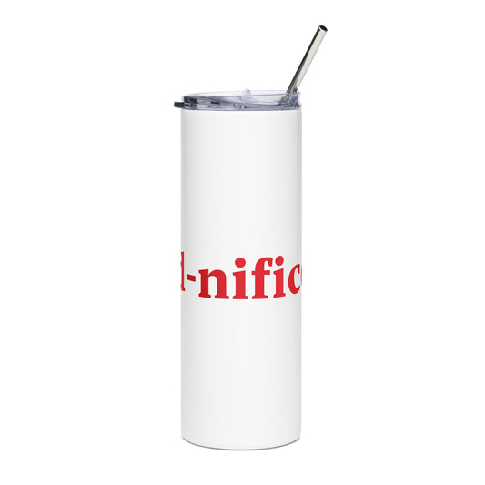 Dad-nificent White/Red Stainless Steel Tumbler