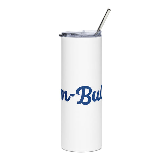 Mom-Bulous White/Blue Stainless Steel Tumbler