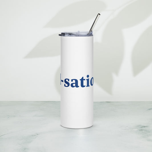 Dad-sational White/Blue Stainless Steel Tumbler