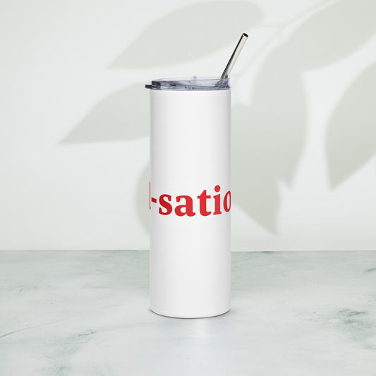 Dad-sational White/Red Stainless Steel Tumbler