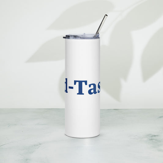 Dad-Tastic White/Blue Stainless Steel Tumbler