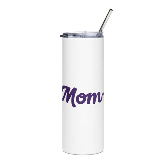 Mom-nificent White/Purple Stainless Steel Tumbler