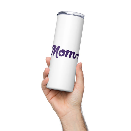 Mom-sational White/Purple Stainless Steel Tumbler