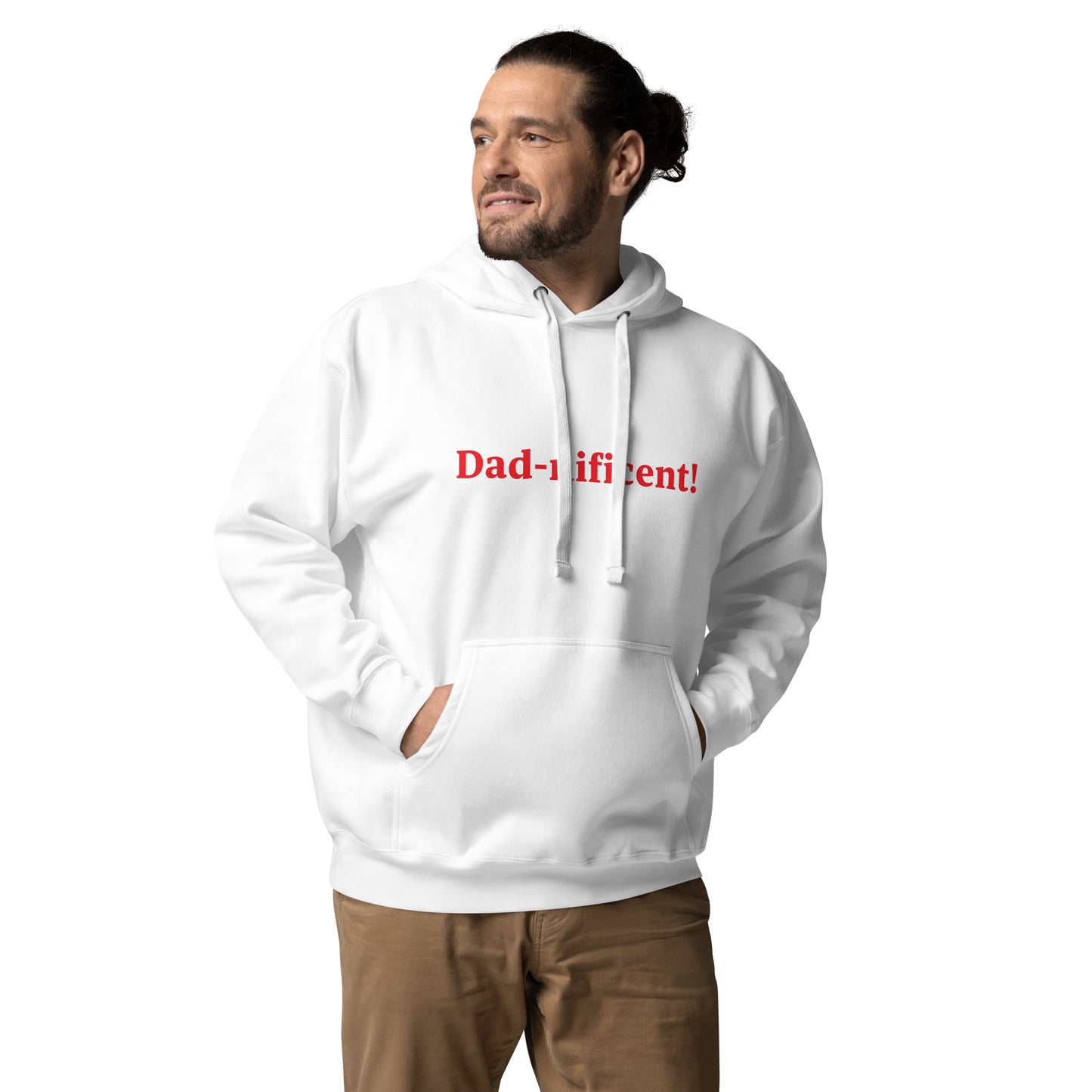 Dad-nificent White/Red Premium Hoodie