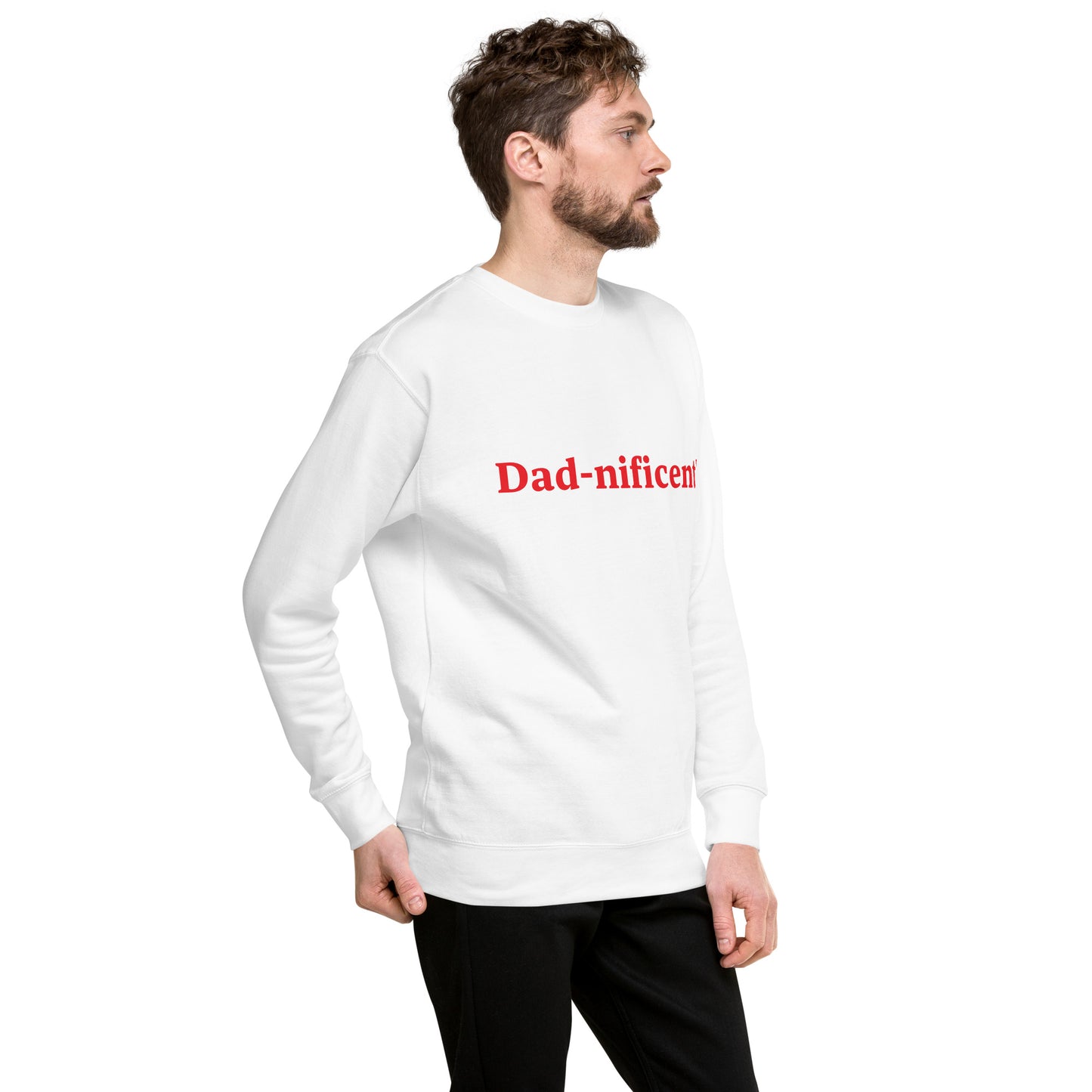 Dad-nificent White/Red Premium Sweatshirt