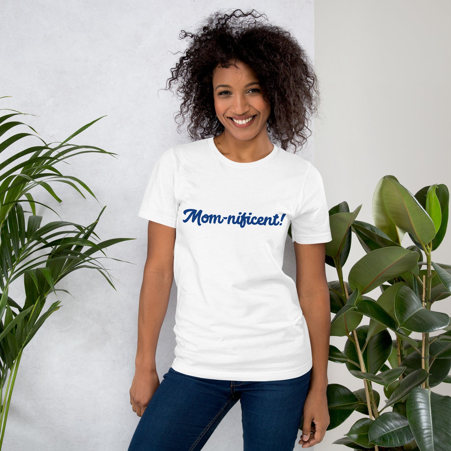 Mom-nificent White/Blue T-Shirt