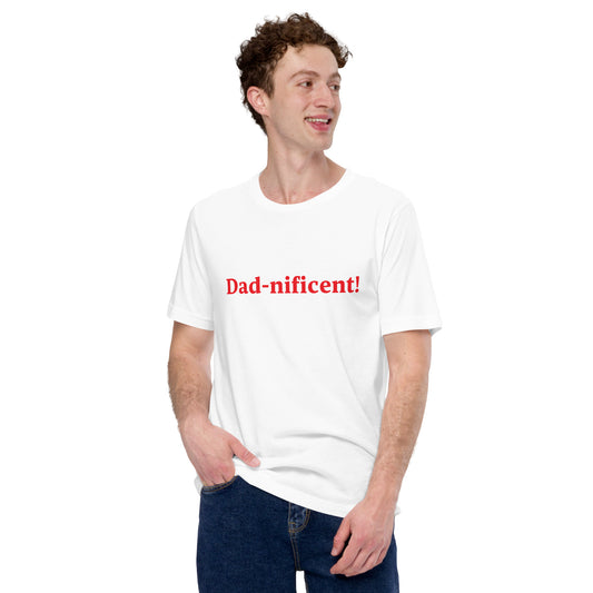 Dad-nificent White/Red T-Shirt