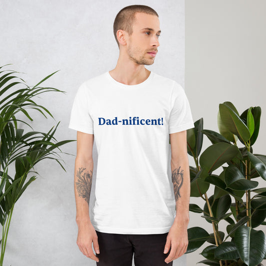 Dad-nificent White/Blue T-Shirt