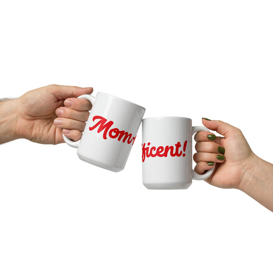 Mom-nificent White/Red Glossy Mug